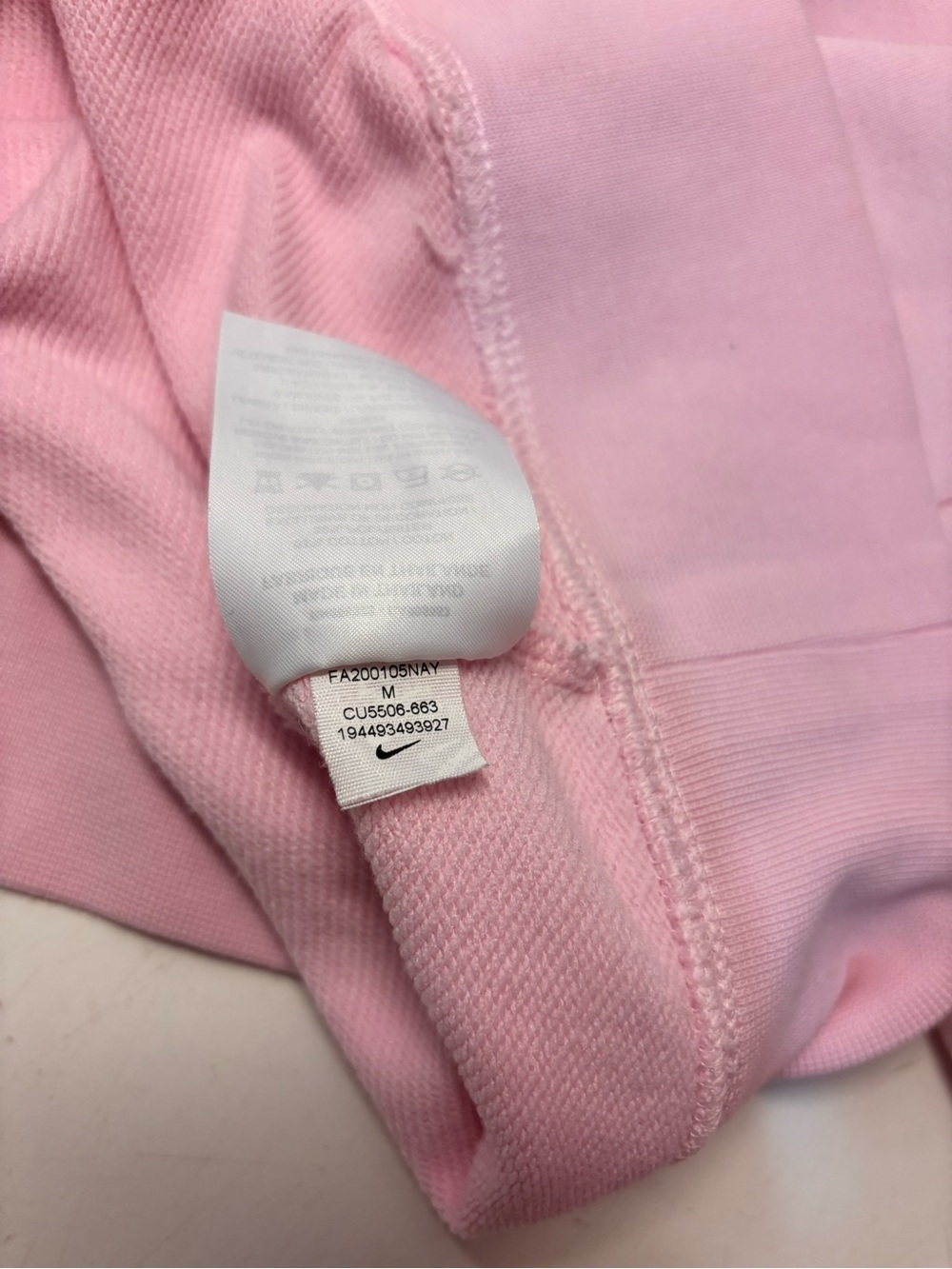Nike Get Fit Pink Cropped Swoosh Fleece Sweatshirt, size M - Picture 10 of 12